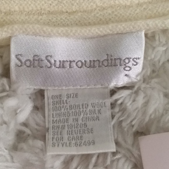 Soft Surrounding Beige Wool/Silk Knit Collar Scarf - Picture 6 of 6